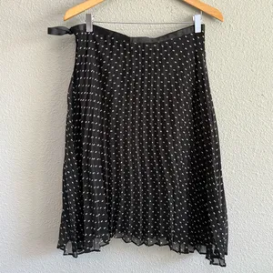 Vintage Donna Rae Pleated Black & White Skirt Size‎ 10 EUC thumbnail 3