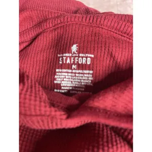 Strafford Men's Waffle Pajama‎ Pant Set, Burgundy, Shirt, M Pants, L I0182 thumbnail 2
