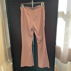 NWT Lemonsky Flare Yoga Pants w/ Crossover Waist, Brown and Purple, 2X thumbnail 7