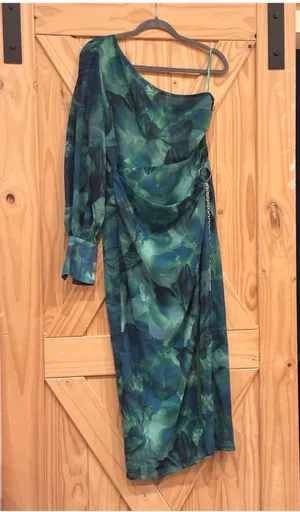 Runaway The Label Calista Green Midi Dress Size 12 NWT thumbnail 5