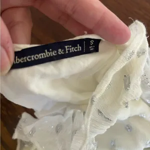 Abercrombie & Fitch Metallic Dot Ruffle Wrap Top Size S thumbnail 2