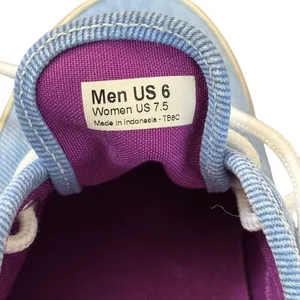 Vans‎ Blue Denim Sneakers Women's Sz 7.5 Washed Twill Skater Grunge thumbnail 7