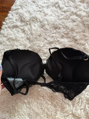H&M Black Lace Double Push-Up Bra thumbnail 2