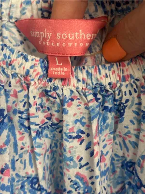 Simply Southern Light Blue Floral Tiered Sundress thumbnail 4