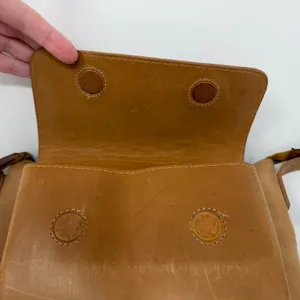 Able Olivia Crossbody Bag Tan Brown Women Small Handbag Cognac Leather thumbnail 13