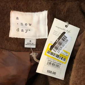 A New Day Womens Brown Button-Up Wool-Blend Jacket Size S thumbnail 5