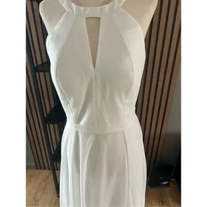 JJ house wedding dress A-line Scoop Floor-Length Chiffon Wedding Dress #250142 thumbnail 7