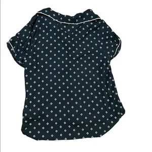 Kate Spade black pink polka dot‎ pajama top sz L thumbnail 2