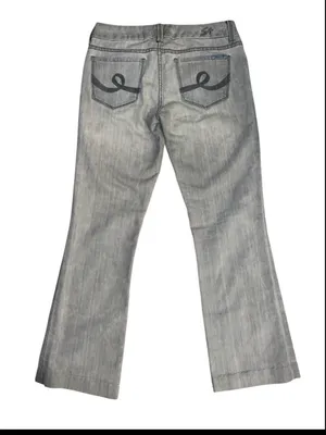 Seven7 Women's Y2K Light Gray Bootcut Flare Jeans thumbnail 2