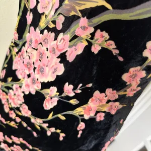 NWT PEPPERMAYO Floral Velvet Burnout Drape neck Mini Dress Size 6 thumbnail 4