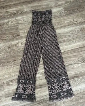 Free People Vintage Strapless Smocked Tube Wide Leg Jumpsuit thumbnail 5