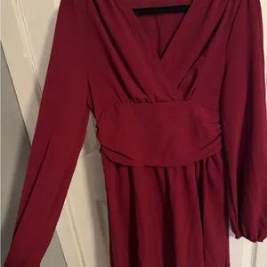 Red Long Sleeve Dress Size L thumbnail 1
