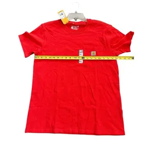 Carhartt Shirt Women Medium Orange Heavyweight Loose Fit Pocket Tee Workwear NWT thumbnail 3