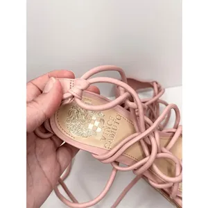 Vince Camuto Pink Strappy Lace Up Heels Square Toe Knotted Sandals Size 5.5 thumbnail 6