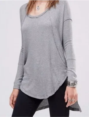 Free People Ventura Waffle Knit top M thumbnail 1