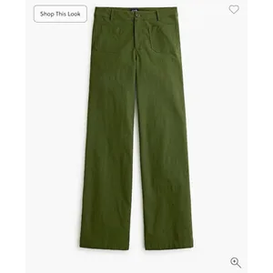 J.Crew $118 Lizzie High Rise Patch Pocket Wide Leg Pant Pine Green Size 24T thumbnail 5