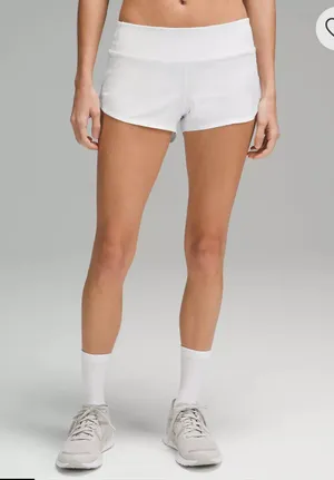 Lululemon Speed Up 2.5" Low-Rise White Shorts 4 thumbnail 1