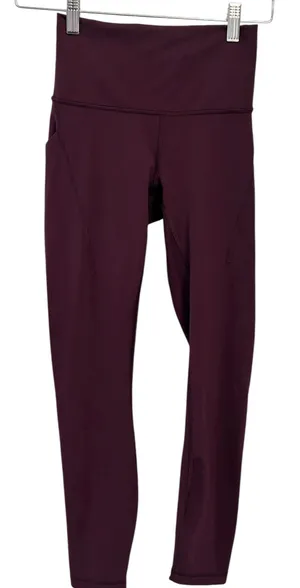 Lululemon Wunder Train HR Tight with Pockets 25" Sz 4 Goodnight Plum thumbnail 1