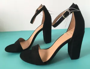 Black Suede Heels, Size 6 1/2 thumbnail 2