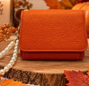 Autumn Wallet w/ Faux Pearl Keychain Strap thumbnail 1