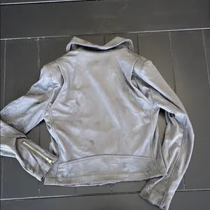 Vici Gray Suede Leather Jacket Zip-Up Style thumbnail 3
