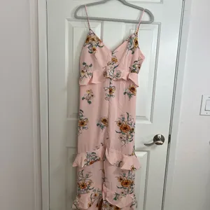 Lush Clothing Pink‎ Sundress with Spaghetti Straps and V-Neckline thumbnail 3