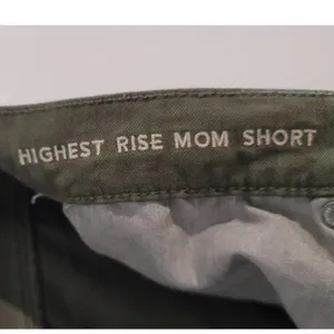 American Eagle Highest Rise Mom Shorts 12 Olive Green *NWOT FLAWED* thumbnail 6
