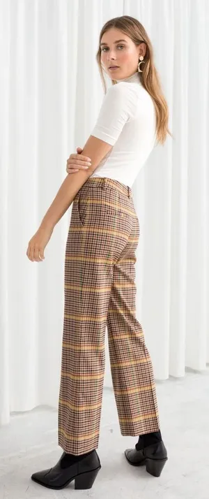 & OTHER‎ STORIES Kick Flare Plaid Pants thumbnail 1