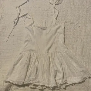 Zara Oyster White Strappy Pleated Smocked Cotton Blend Short Dress Size S thumbnail 5