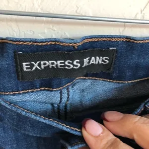 Express Dark Wash Mid Rise‎ Legging Denim Jeans thumbnail 4