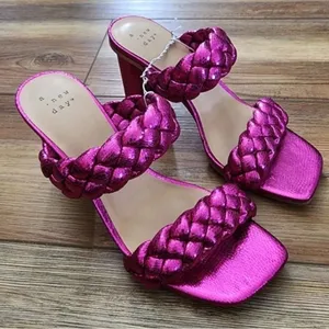 A New Day Braided Pink Heels thumbnail 1