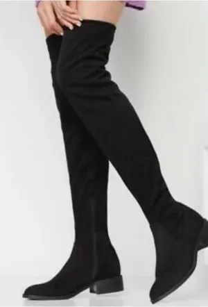 Aldo Black Over-the-Knee Heeled Boots thumbnail 1