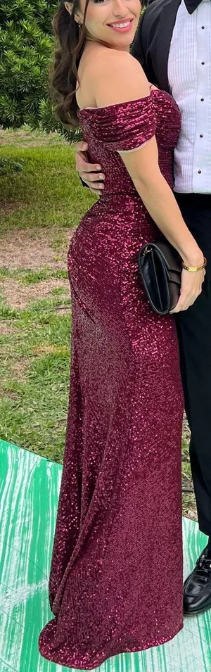 sequin maxi dress gown Red Size XS thumbnail 3