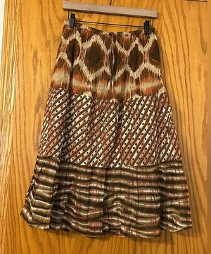 Chaudry Boho Cotton Skirt - NWT - Size S Patterned Women's Skirt thumbnail 1