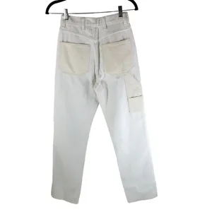 Madewell Womens The '90s Straight Jean: Two-Tone Workwear Edition White Ivory 23 thumbnail 5
