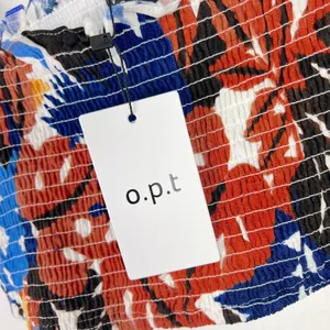 NWT Anthropologie O.P.T. Floral Smocked Linen Blend Crop Top Size Small S NEW thumbnail 5