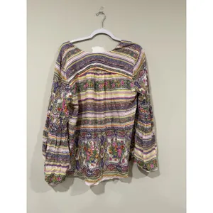 NWT Anthropologie Maeve Ceresco Peasant Boho Floral Blouse Top V-Neck Large 2413 thumbnail 6