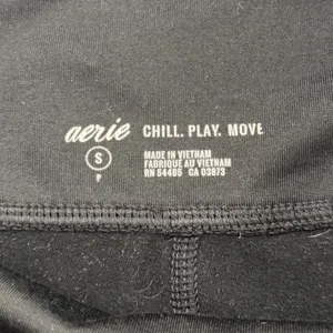 Aerie Chill Play Move High Waisted Leggings with Pockets Black Small Petite thumbnail 3