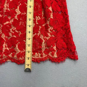 Mare Mare‎ Anthropologie Red Floral Lace Fit & Flare Dress XS 3/4 Sleeve Holiday thumbnail 6
