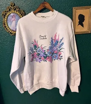 Vintage South Dakota AOP Flower Crewneck Size Large thumbnail 1