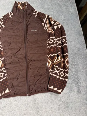 Lauren Ralph Lauren ACTIVE fleece puffer Aztec print brown small thumbnail 3