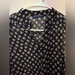 Brandy Melville Women’s Y2K‎ Black Floral Sheer Sleeveless Blouse One Size thumbnail 2