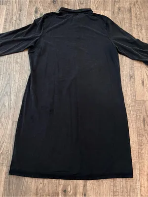 L.L Bean Midi Dress XL Polo Faded Black‎ thumbnail 2