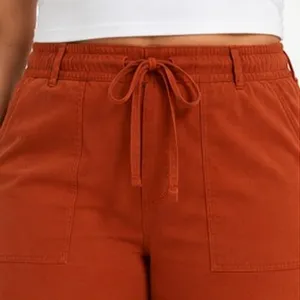 Time and Tru Womens Cargo Pants Size 18 Short Auburn Sun Drawstring Wide Leg thumbnail 8