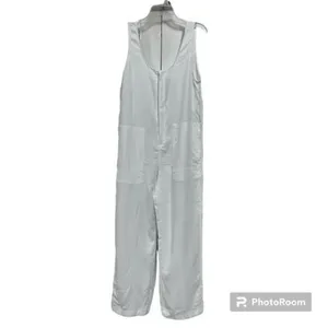 ✨Zara Jumpsuit White Long Flowy Sz XS Oversized Overalls✨ thumbnail 7