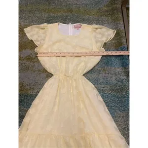 Show Me Your Mumu Merrit Cut Out Mini Dress Yellow Small Short sleeve Floral thumbnail 11
