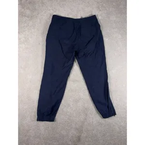 VINCE Pleated Slouchy Cropped Zip Leg‎ Pants Trousers Navy Blue 6 Ankle Zip thumbnail 8