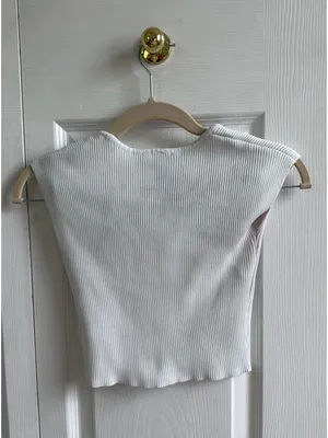 Sincerely Jules White Ribbed Crop Top thumbnail 2