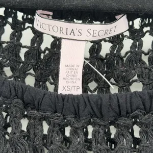 Victorias Secret Ombre‎ Crochet Neck Long Sleeve Romper Blue Black XS thumbnail 2