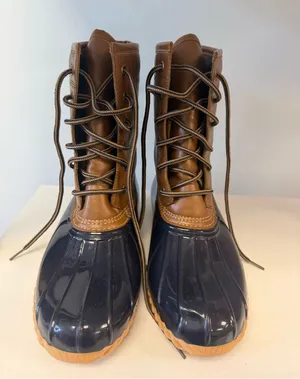 Classic totes Duck rain Boots in Brown and Navy size 9 thumbnail 1
